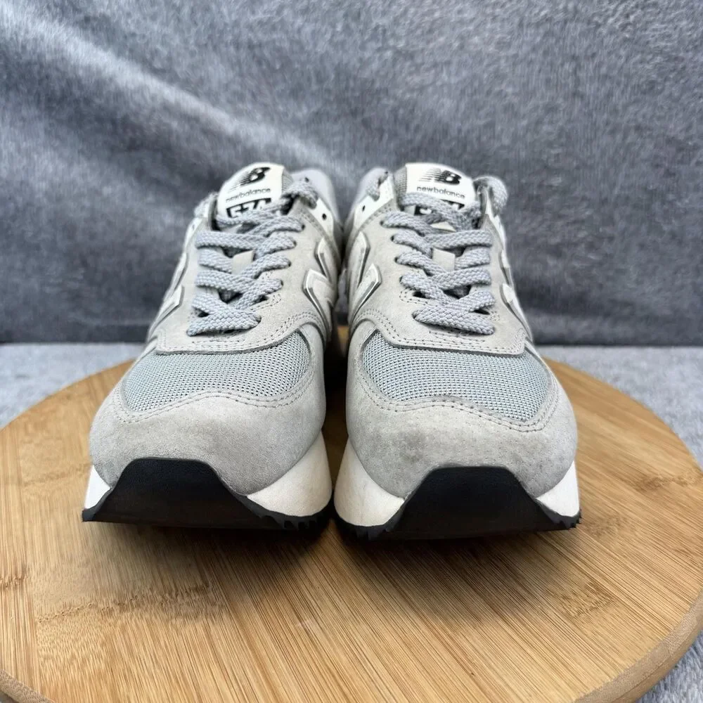 New Balance 574 Shoes Womens Size 7.5 B Gray Suede Platform Sneakers WL574ZBA